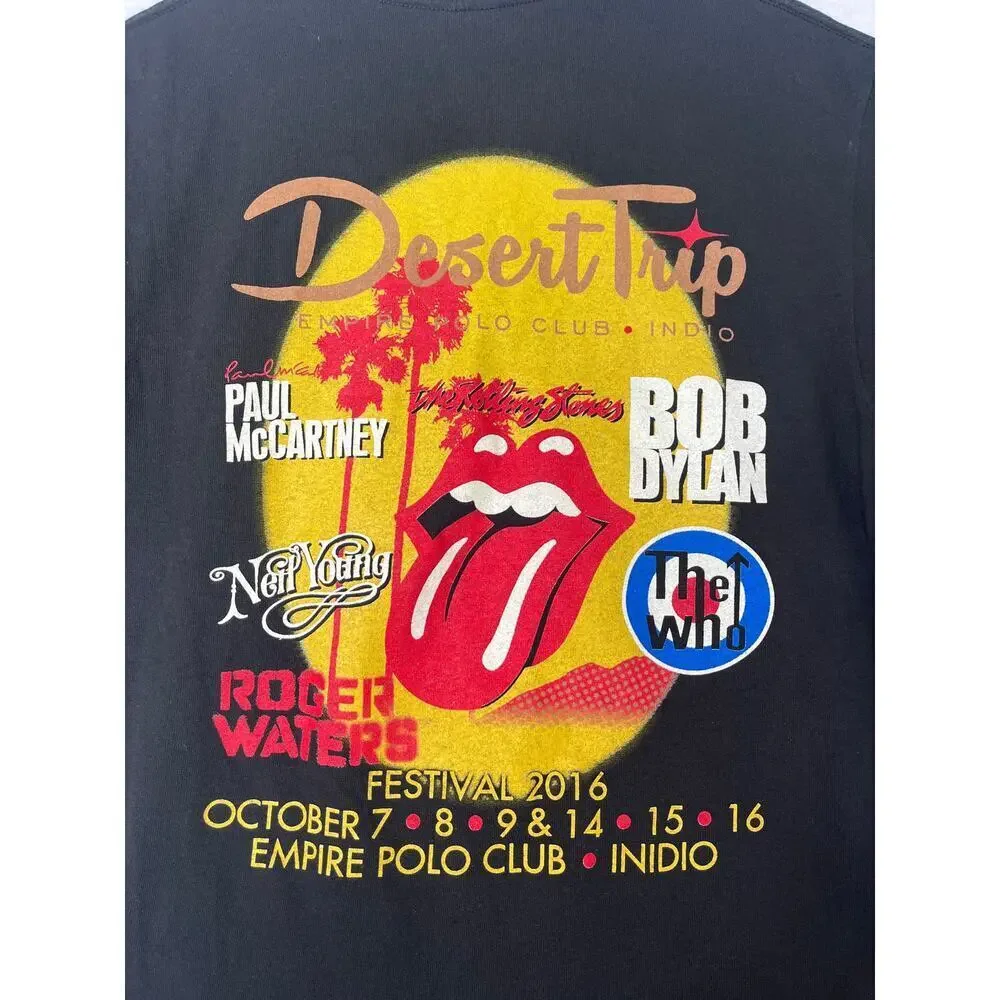 Desert Trip Tshirt RollingStones Bob Dylan Paul McCartney TheWho Neil Young sz M